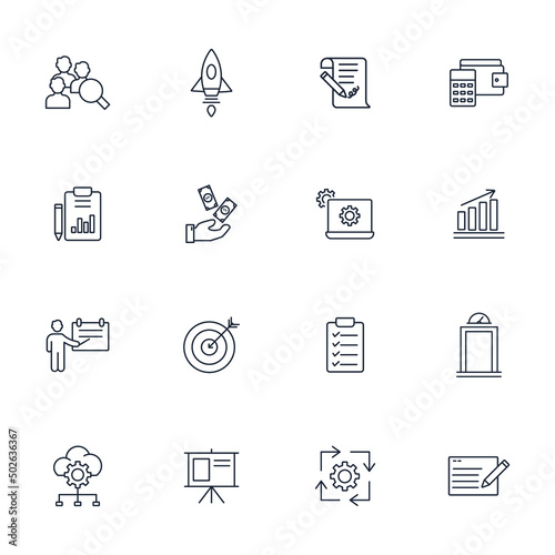 business plan icons set . business plan pack symbol vector elements for infographic web