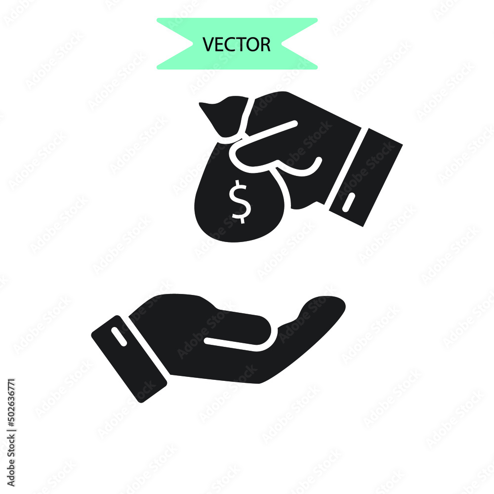 grant icons  symbol vector elements for infographic web