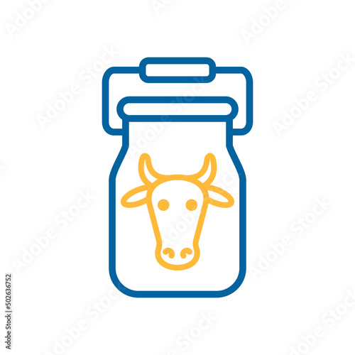 Can container for milk vector flat icon