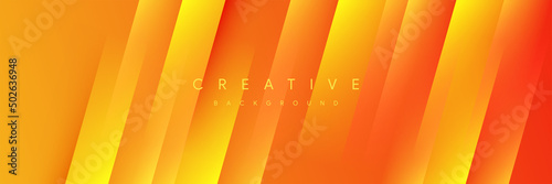 Geometric creative yellow concept vector abstract orange pattern background tech corporate with copy space for text presentation template