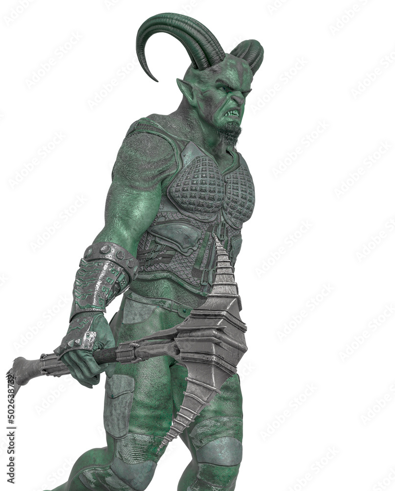 evil warrior is holding an axe and walking for war evil warrior is holding an axe and walking for war