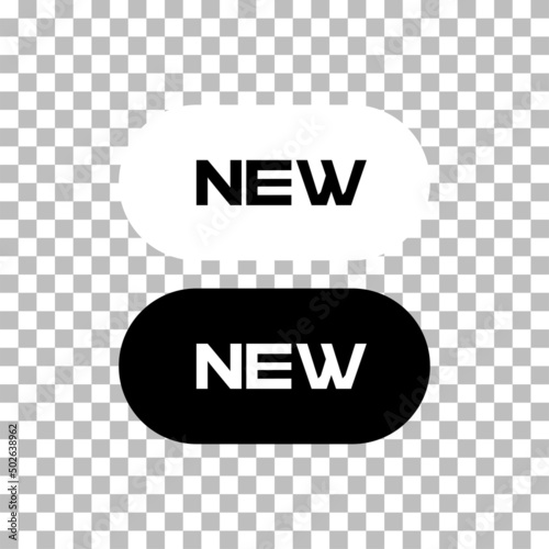 New label black icon on transparent. Trendy flat isolated outline symbol, sign can be used for: illustration, infographic, logo, mobile, app, banner, web design, dev, ui, ux, gui. Vector EPS 10
