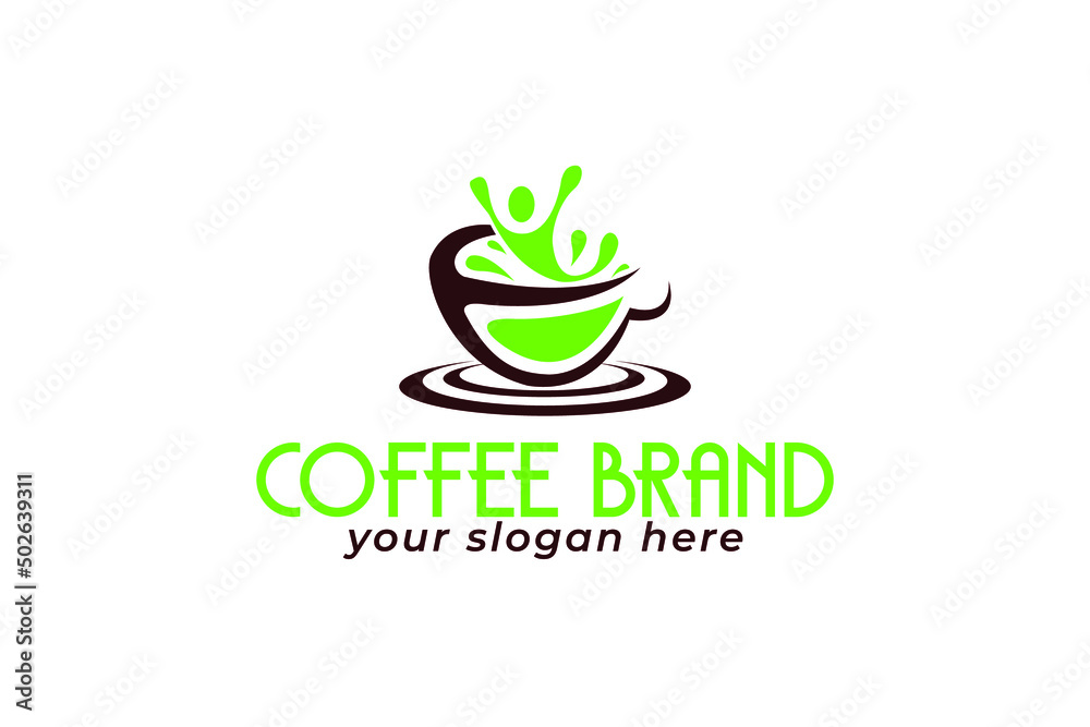 Professional modern minimalist tea coffee logo design Professional modern minimalist tea coffee logo design