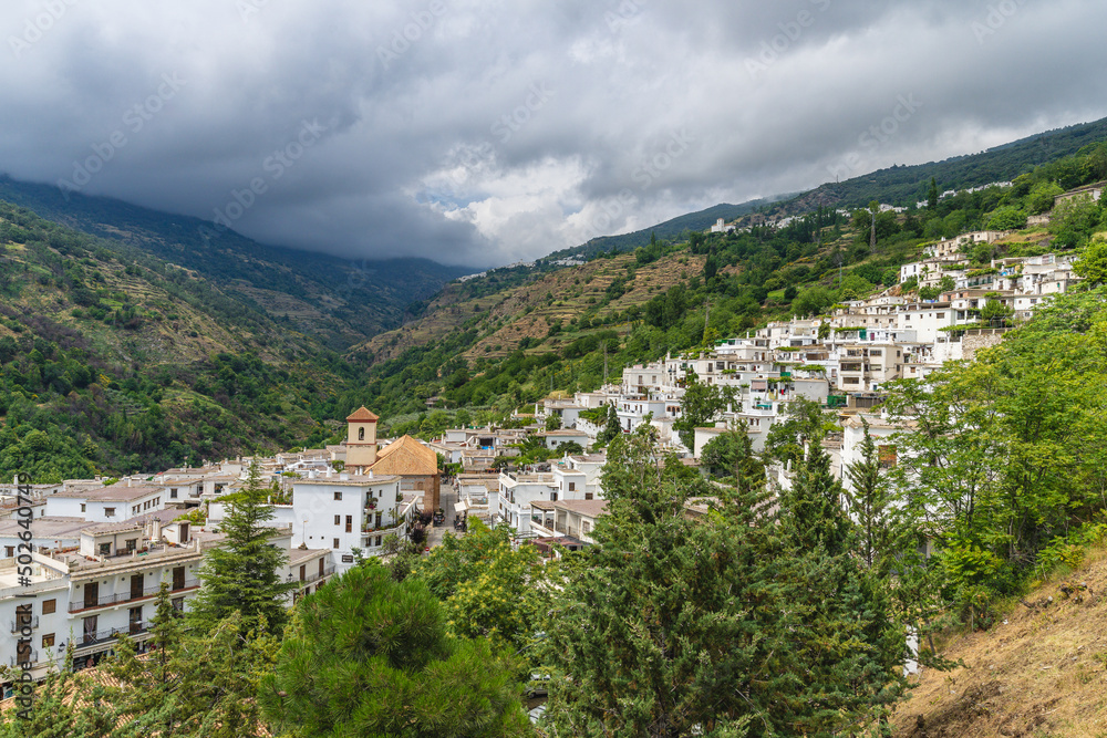 View of the village of Pampaneira in Granada, Andalucia, Spain