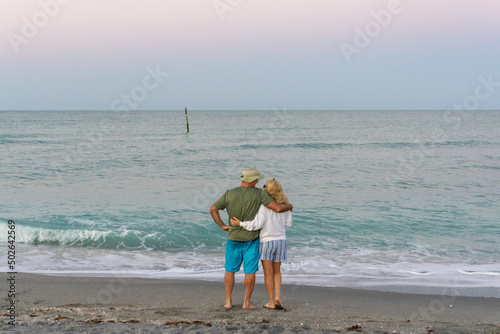 Sunrise on gulf coast beach in Florida