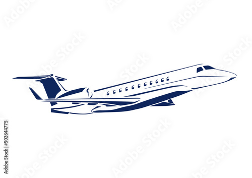 Executive long range business jet legacy 600 flying photo