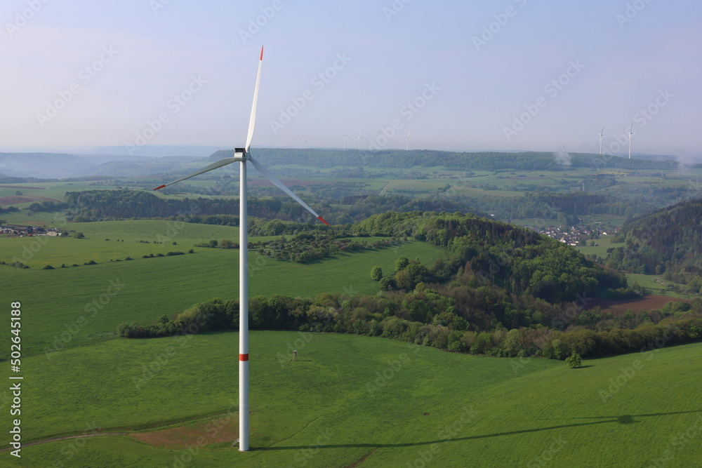 Obraz premium wind turbine in the mountains