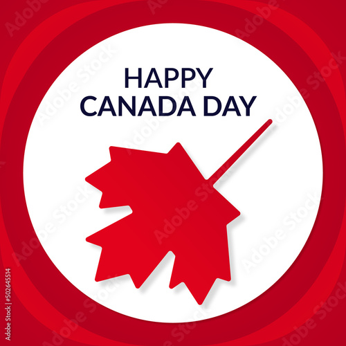 Happy Canada day, Canada victory, independence day, Canada flag, celebration maple leaf icon, national holiday fete du canada background, poster, sale banner greeting card illustration