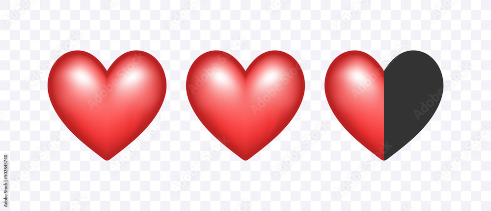 HP bar. Three hearts. Design elements for video games. Vector clipart isolated on transparent background. HP bar. Three hearts. Design elements for video games. Vector clipart isolated on transparent background.