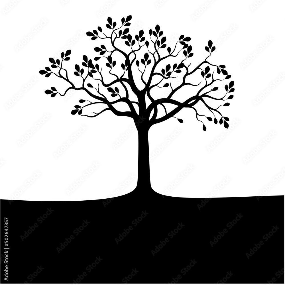 Black shape of Tree. Black shape of Tree.