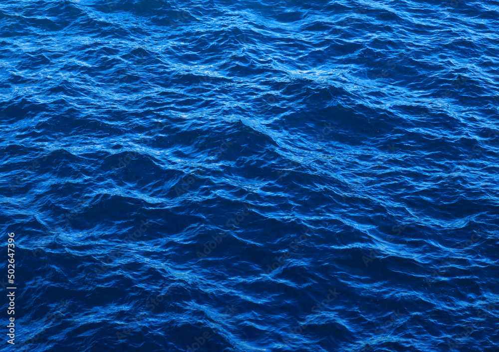 Dark blue wavy sea water background. Water surface, natural abstract ...