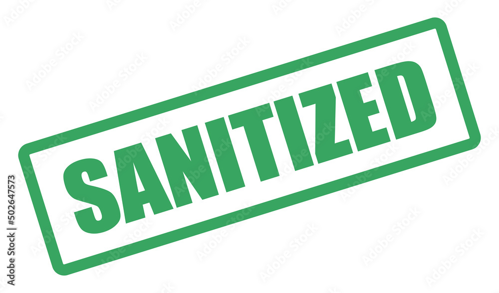 Sanitized rectangular seal Sanitized rectangular seal