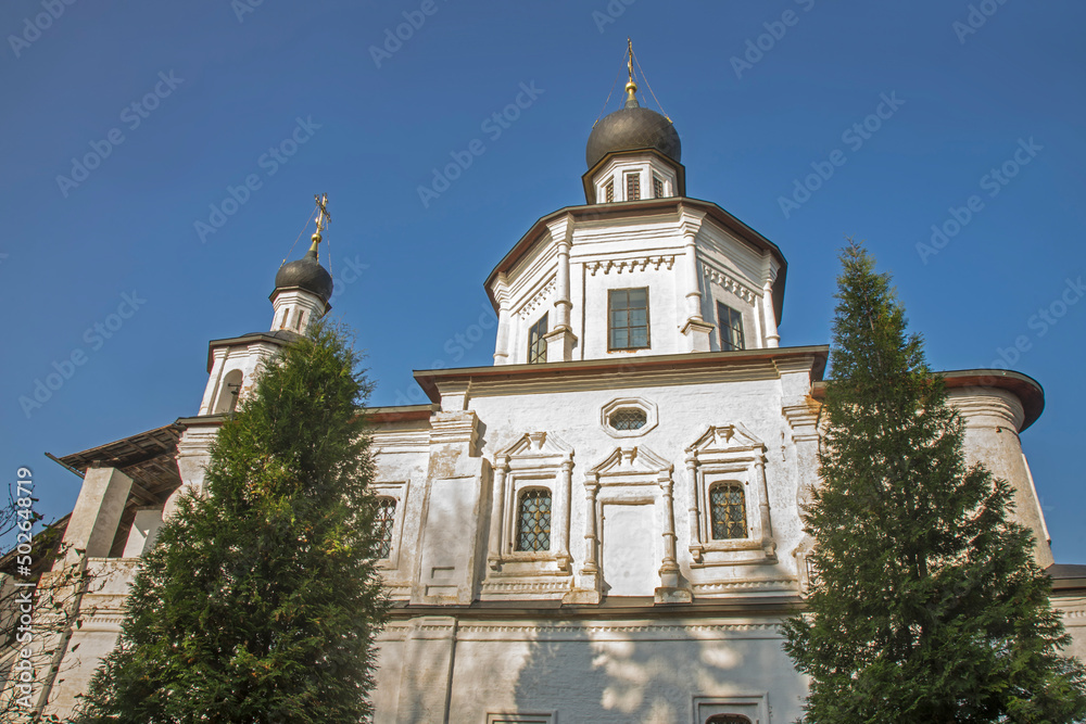 Church of Smolensk Icon of Mother of God in Borodino village. Russia