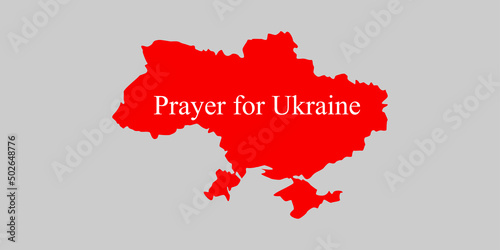 Map of Ukraine prayer for Ukraine vector illustration
