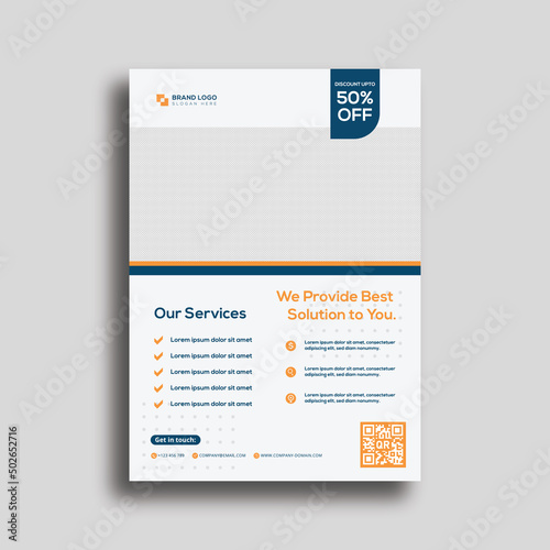 Simple minimalist modern business brochure template with simple style and modern layout