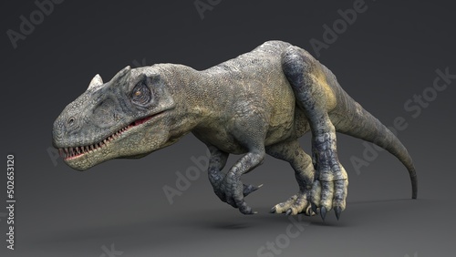 Fototapeta Naklejka Na Ścianę i Meble -  Allosaurus dinosaur of background. 3d rendering
