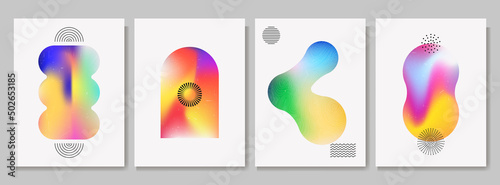 Vector illustration. Abstract contemporary aesthetic backgrounds. Design for cover, postcard, greeting card, flyer, brochure. Liquid shapes isolated on white poster. Wall art decor. Modern art print.