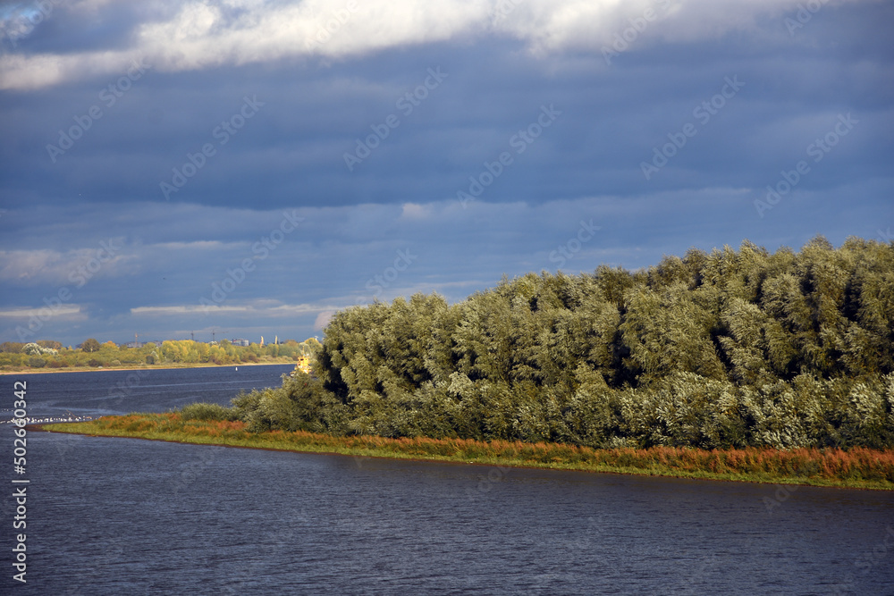 View of the Volga river in Nizhny Novgorod, Russia.