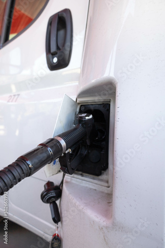 mobile home tank auto filling with fuel after a travel