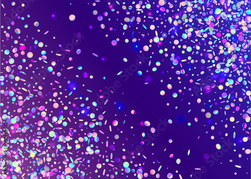 Neon Glitter. Bokeh Confetti. Cristal Sparkles. Blur Realistic Serpentine. Shiny Burst. Webpunk Foil. Purple Disco Texture. Luxury Art. Violet Neon Glitter