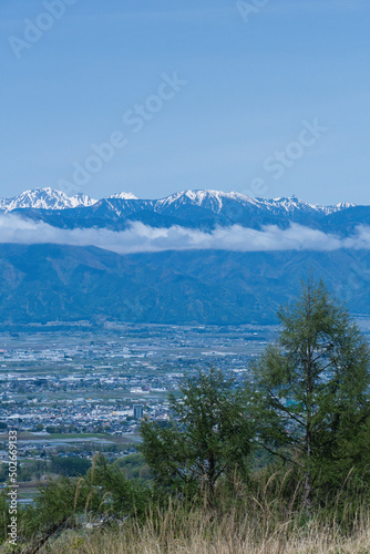 長野県片丘展望台からの北アルプス