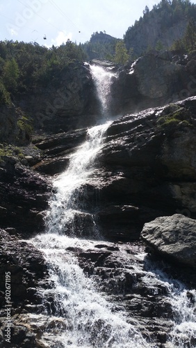 waterfall in the mountains