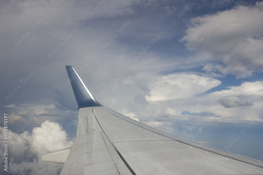 plane in the clouds