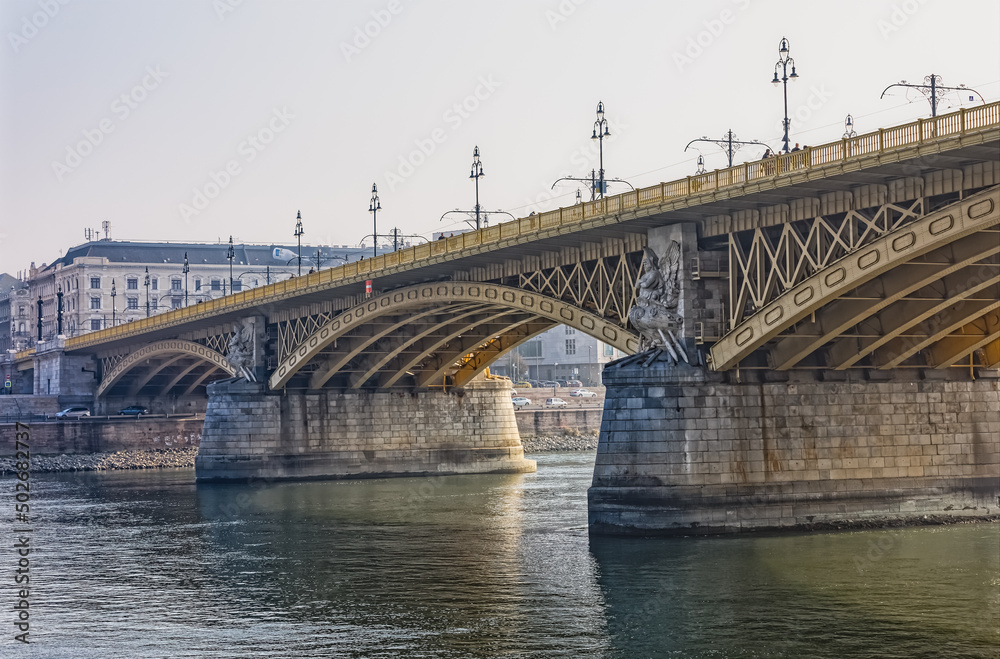 Budapest autumn day by the Margaret bridge