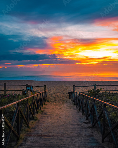 sunset on the beach