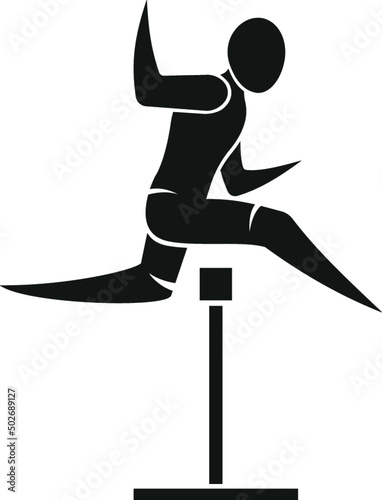 Cartoon Hurdles Running Runner Sprint Athletics Sport Fitness Jump Jumping 