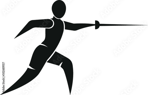 Cartoon Fencing Sword Fencer Rapier Combat Sport Duel Duelling