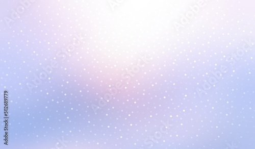 Glittering snow effect abstract empty background. Light blue lilac airy textured banner for winter holidays decor.
