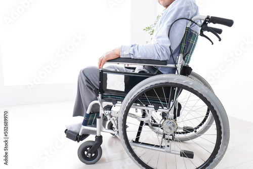 Old man ride in a wheelchair © maroke