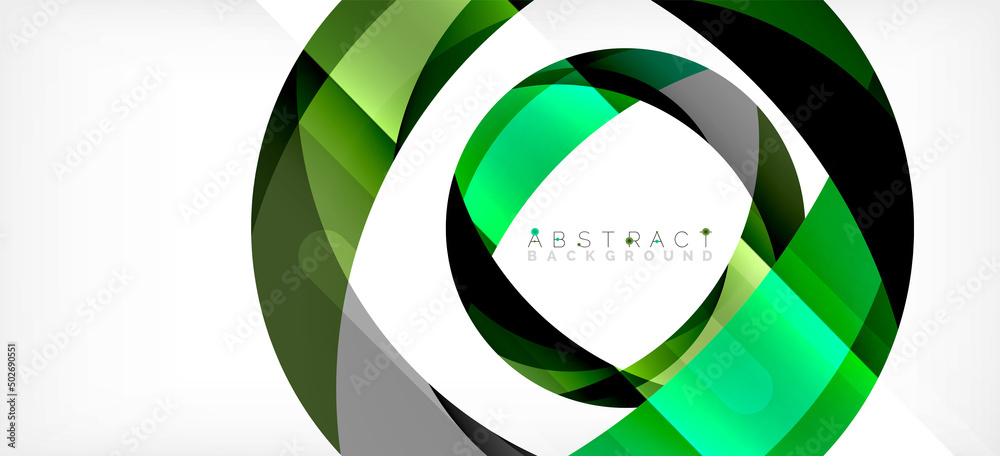 Geometric abstract background. Circle created with overlapping color shapes. Vector Illustration For Wallpaper, Banner, Background, Landing Page Geometric abstract background. Circle created with overlapping color shapes. Vector Illustration For Wallpaper, Banner, Background, Landing Page
