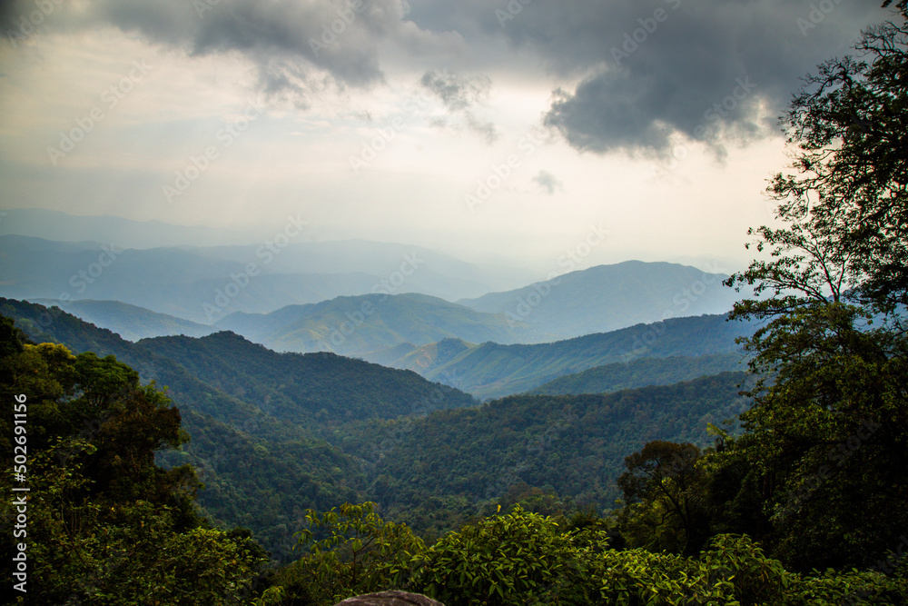 Phu Kha Viewpoint 1715 in the mountain valley of Nan province, Thailand