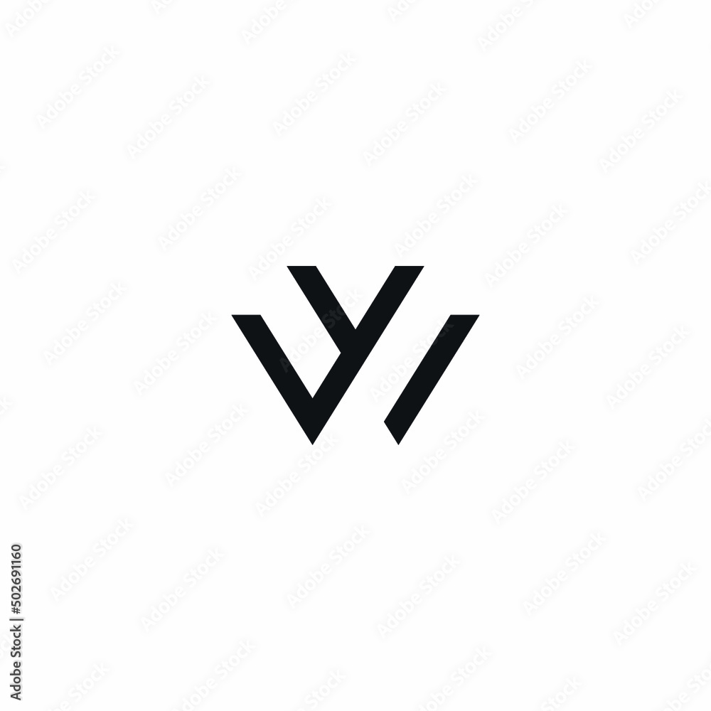 WY YW initial monogram vector icon illustration WY YW initial monogram vector icon illustration
