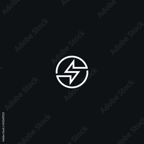 circle flash logo vector icon illustration