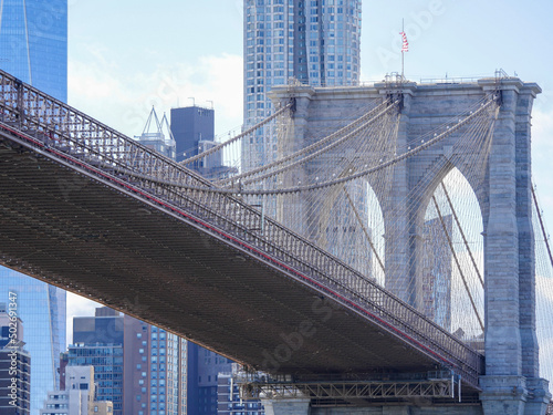 city bridge and city skyline