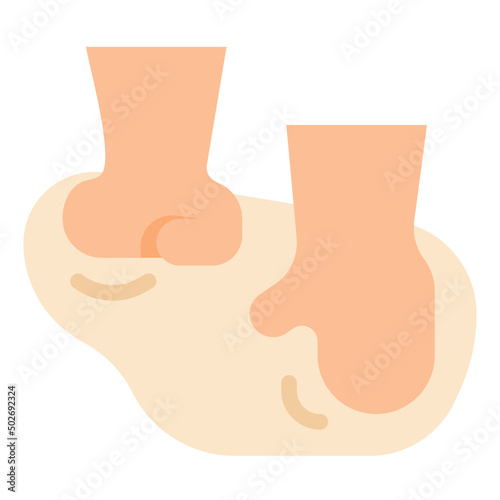 kneading flat icon