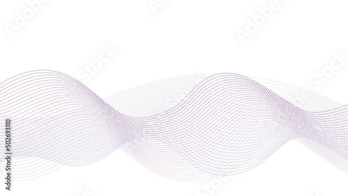 Abstract Red-purple dashed curve curved wavy background.