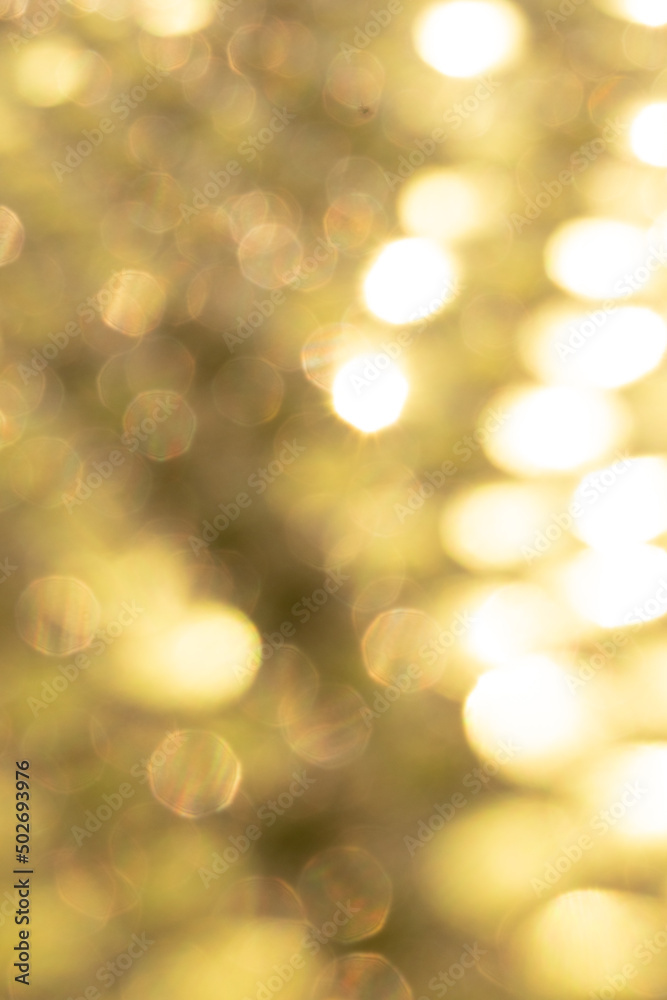 Blurry abstract golden image, bokeh style