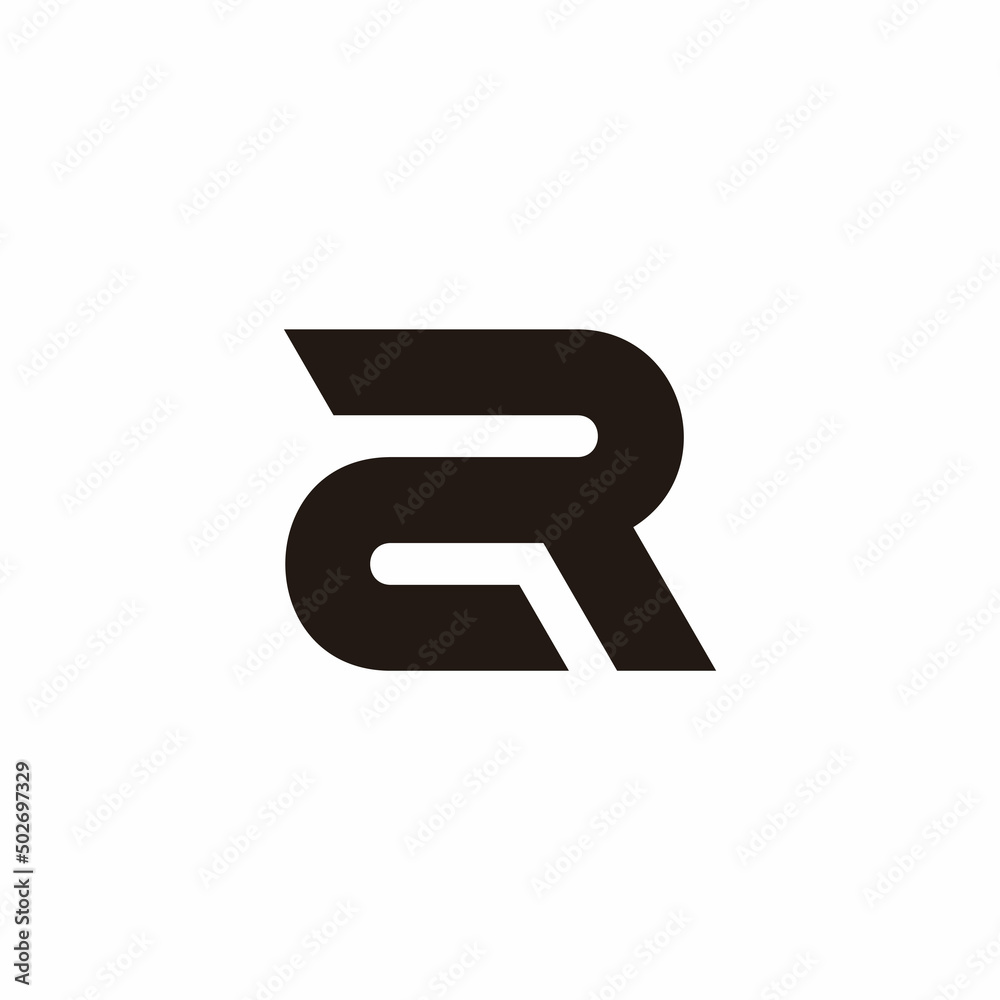 letter 2r r2 abstract geometric line logo vector letter 2r r2 abstract geometric line logo vector