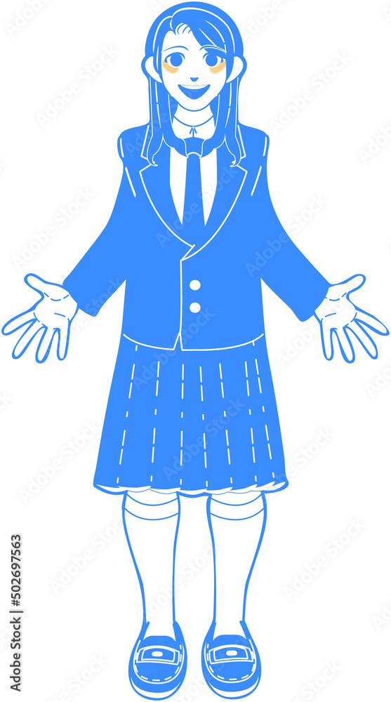 制服を着た女子学生