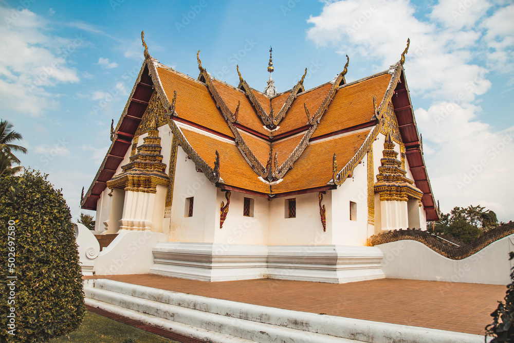 Wat Phumin temple and its wall painting in Nan city, Thailand