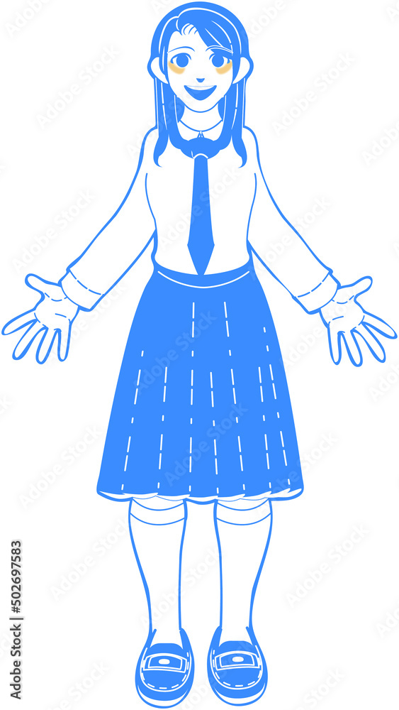 制服を着た女子学生