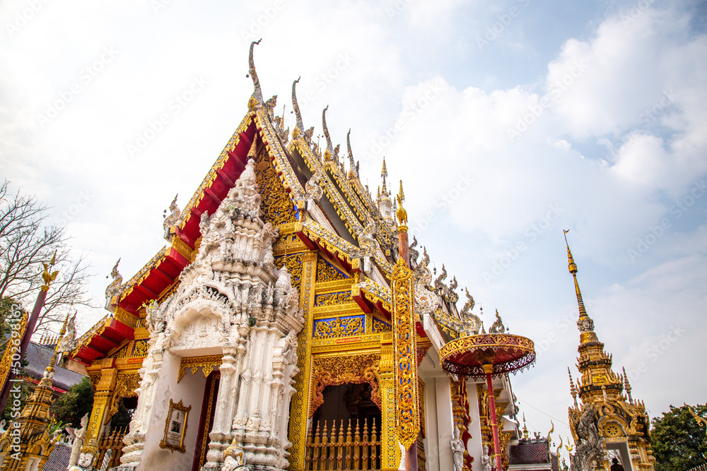 Fototapeta premium Wat Phrathat Suthon Mongkhon Khiri temple complex in Phrae, Thailand