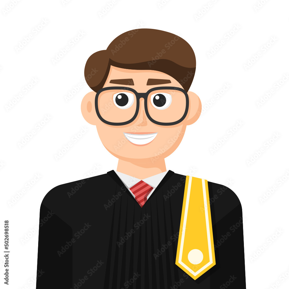 Lawyer or judge in simple flat vector, personal profile icon or symbol, people concept vector illustration. Lawyer or judge in simple flat vector, personal profile icon or symbol, people concept vector illustration.