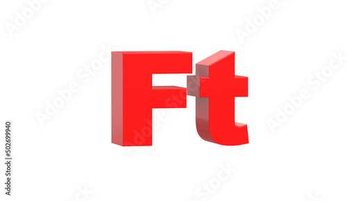 Hungarian forint currency symbol of Hungary in Red - 3d rendering, 3d illustration