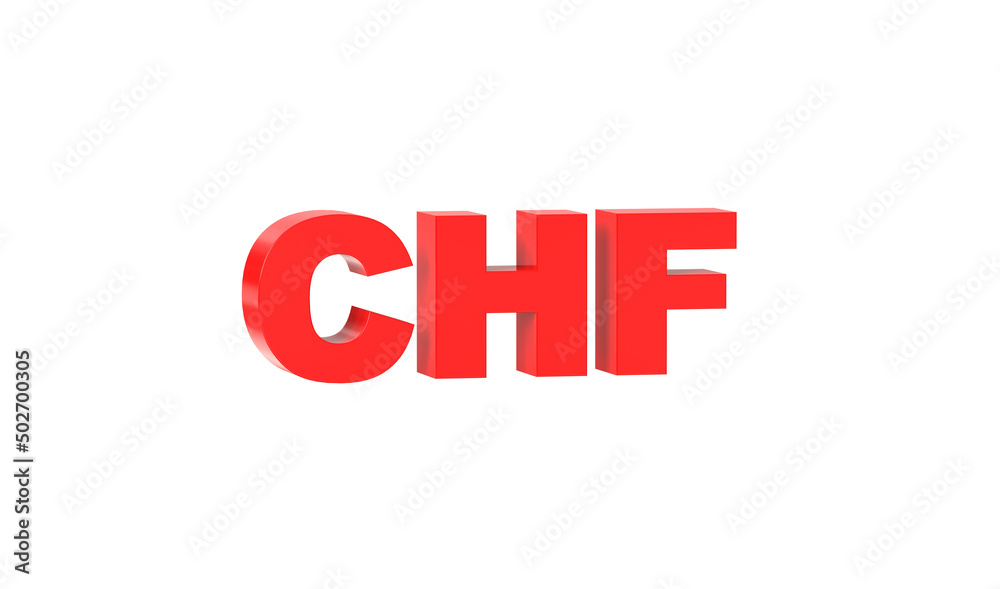 Swiss Franc currency symbol of Switzerland in Red - 3d rendering, 3d illustration Swiss Franc currency symbol of Switzerland in Red - 3d rendering, 3d illustration