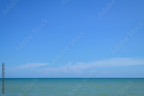 Beautiful seascape with cloud on a sunny day.